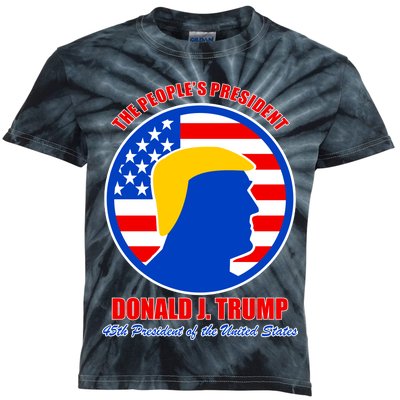 The People's President Donald Trump USA Logo Kids Tie-Dye T-Shirt