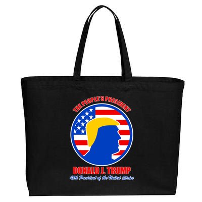 The People's President Donald Trump USA Logo Cotton Canvas Jumbo Tote