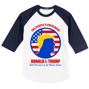 The People's President Donald Trump USA Logo Baseball Sleeve Shirt