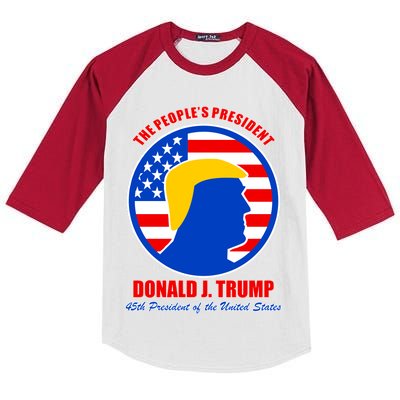 The People's President Donald Trump USA Logo Kids Colorblock Raglan Jersey