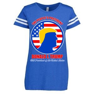 The People's President Donald Trump USA Logo Enza Ladies Jersey Football T-Shirt