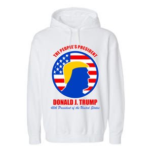 The People's President Donald Trump USA Logo Garment-Dyed Fleece Hoodie