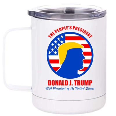 The People's President Donald Trump USA Logo 12 oz Stainless Steel Tumbler Cup