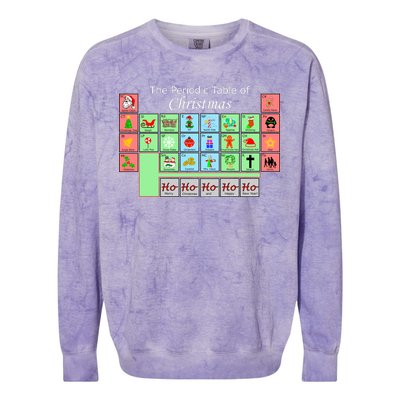 The Periodic Table Of Christmas Elements Colorblast Crewneck Sweatshirt