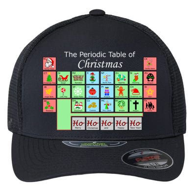 The Periodic Table Of Christmas Elements Flexfit Unipanel Trucker Cap