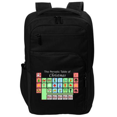 The Periodic Table Of Christmas Elements Impact Tech Backpack