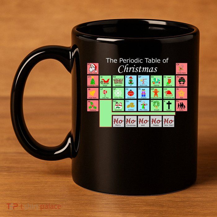 The Periodic Table Of Christmas Elements 11oz C Handle Ceramic Mug