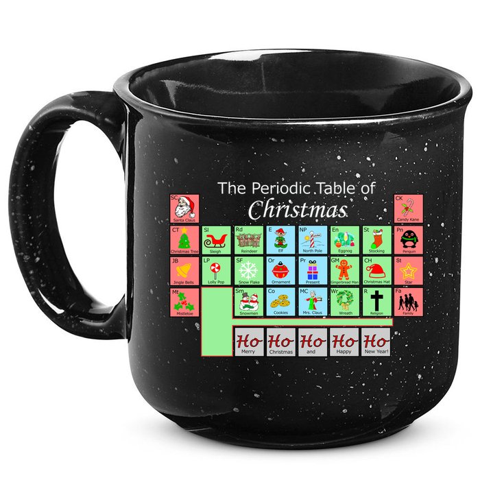 The Periodic Table Of Christmas Elements 15oz Campfire Ceramic Mug