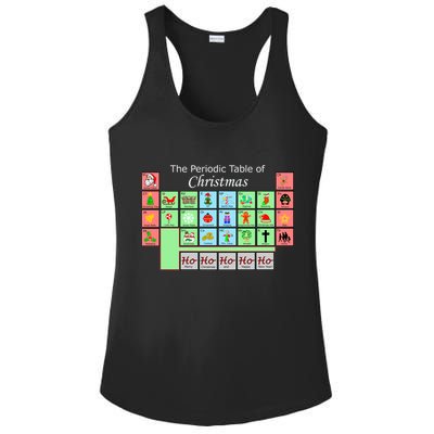 The Periodic Table Of Christmas Elements Ladies PosiCharge Competitor Racerback Tank