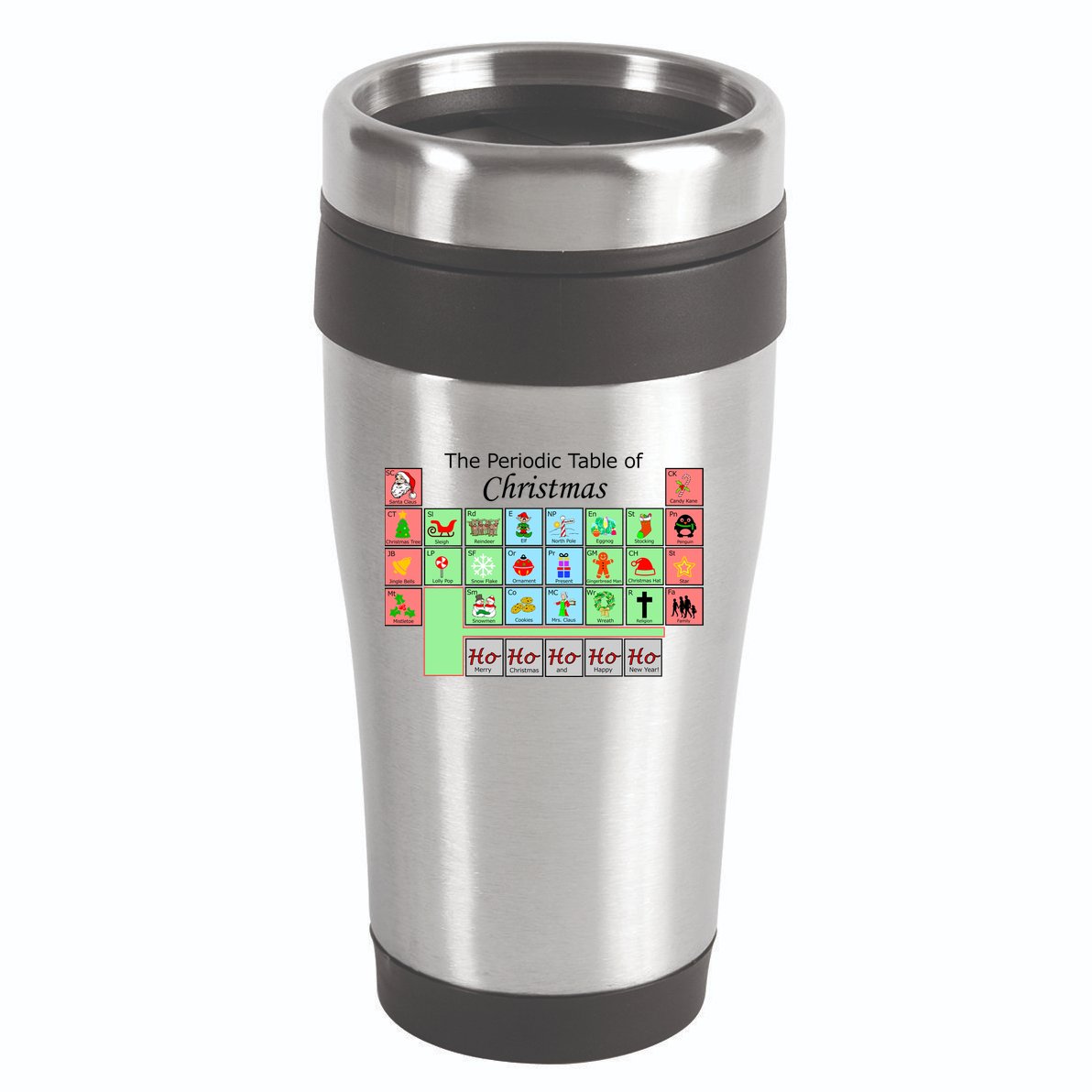 The Periodic Table Of Christmas Elements 16oz Travel Tumbler