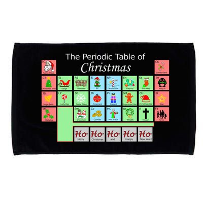 The Periodic Table Of Christmas Elements Microfiber Hand Towel