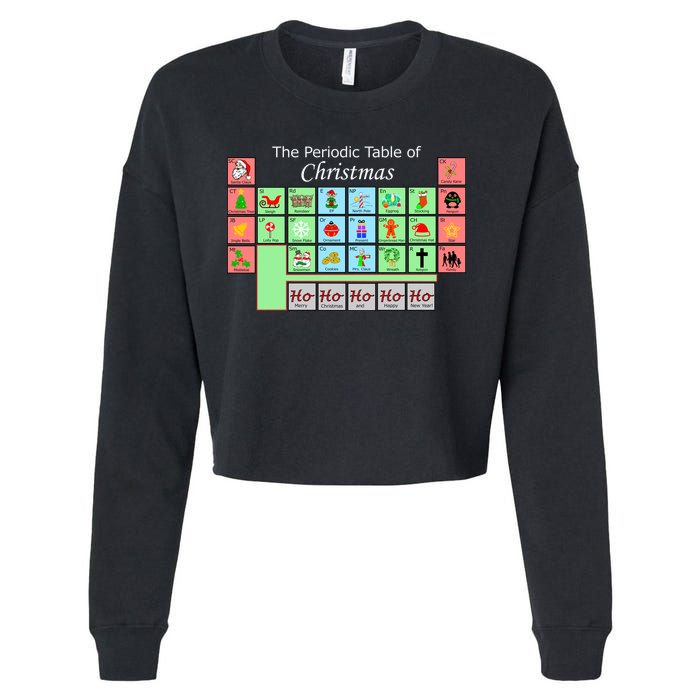 The Periodic Table Of Christmas Elements Cropped Pullover Crew
