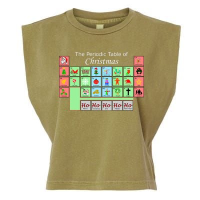 The Periodic Table Of Christmas Elements Garment-Dyed Women's Muscle Tee