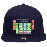 The Periodic Table Of Christmas Elements 7 Panel Mesh Trucker Snapback Hat