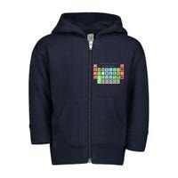 The Periodic Table Of Christmas Elements Toddler Zip Fleece Hoodie