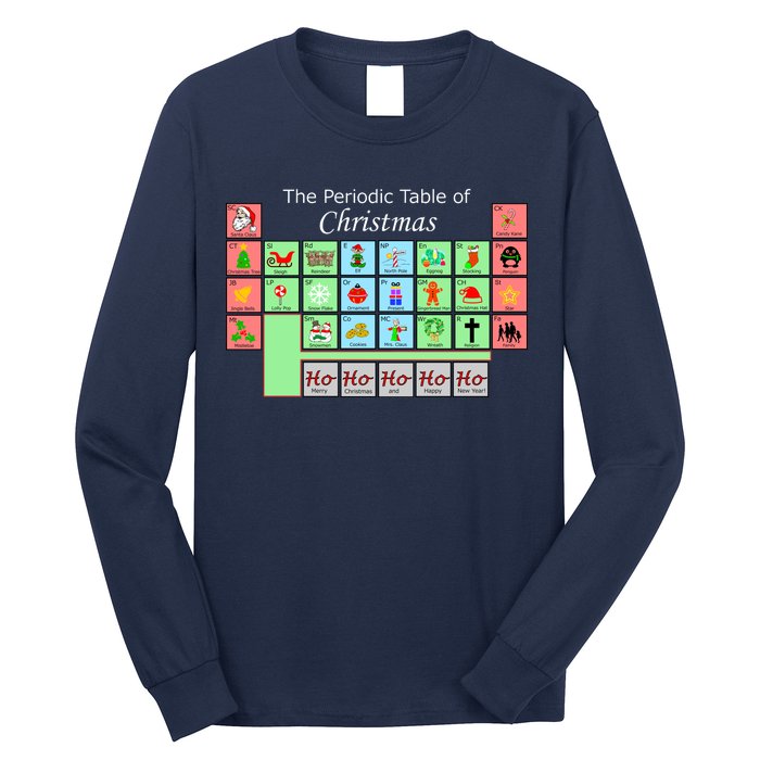 The Periodic Table Of Christmas Elements Long Sleeve Shirt