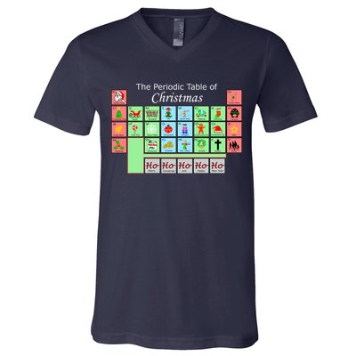 The Periodic Table Of Christmas Elements V-Neck T-Shirt