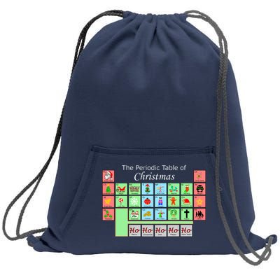 The Periodic Table Of Christmas Elements Sweatshirt Cinch Pack Bag