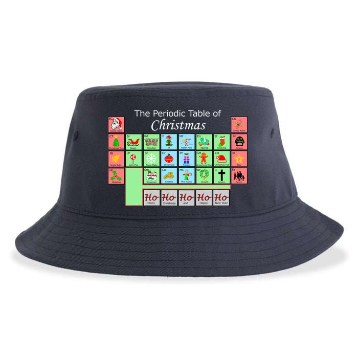 The Periodic Table Of Christmas Elements Sustainable Bucket Hat