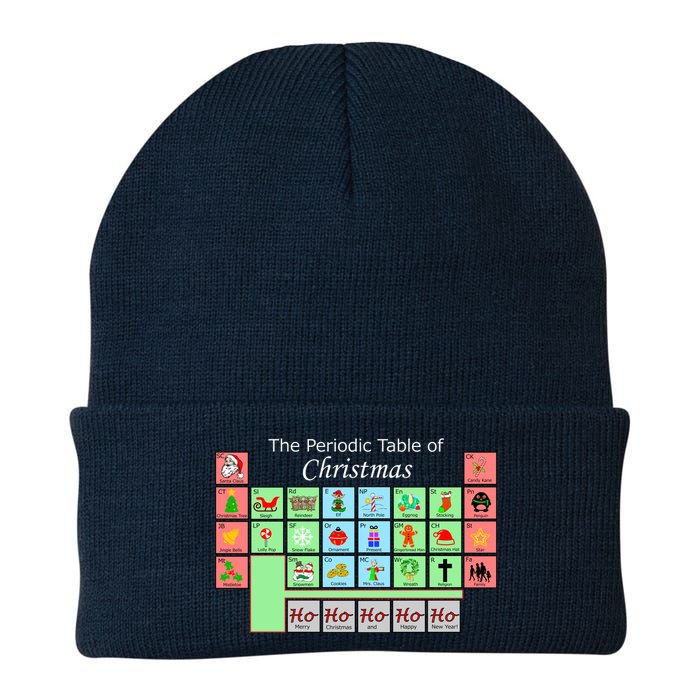 The Periodic Table Of Christmas Elements Knit Cap Winter Beanie