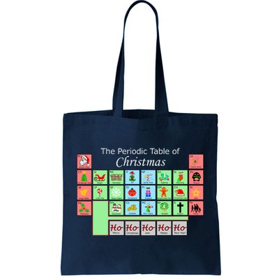 The Periodic Table Of Christmas Elements Tote Bag