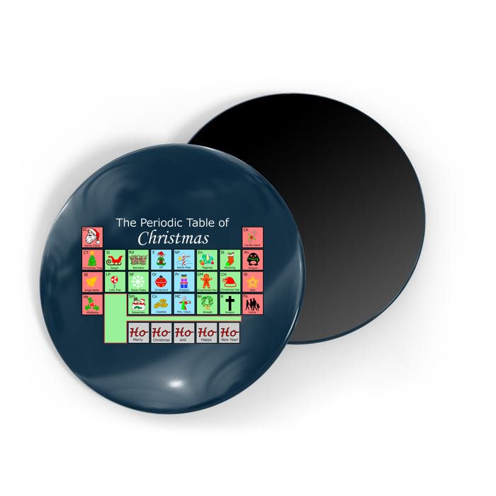 The Periodic Table Of Christmas Elements Magnet