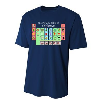 The Periodic Table Of Christmas Elements Performance Sprint T-Shirt