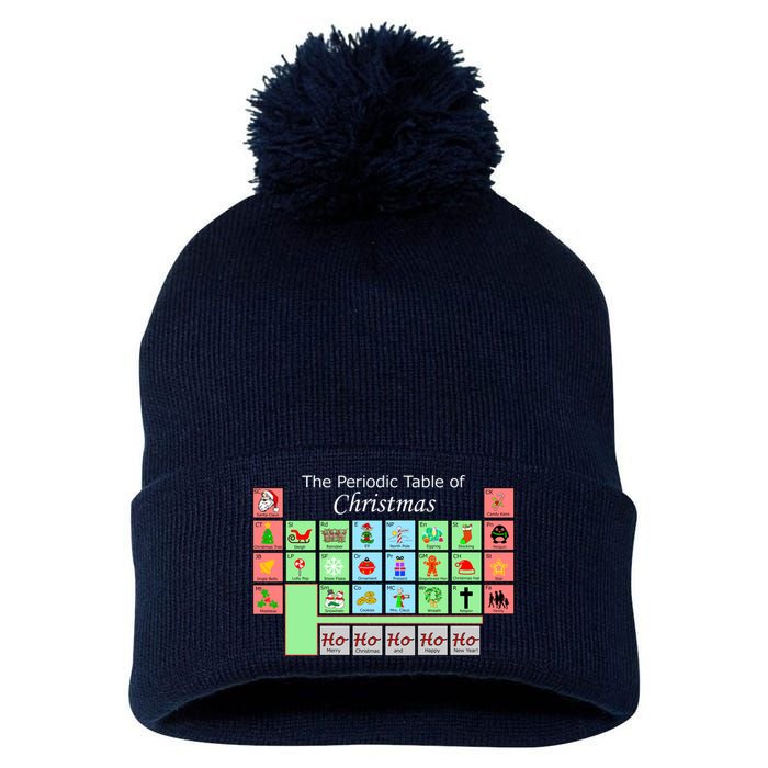 The Periodic Table Of Christmas Elements Pom Pom 12in Knit Beanie