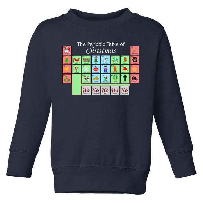 The Periodic Table Of Christmas Elements Toddler Sweatshirt