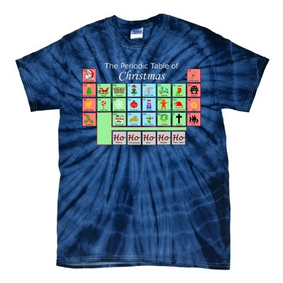 The Periodic Table Of Christmas Elements Tie-Dye T-Shirt