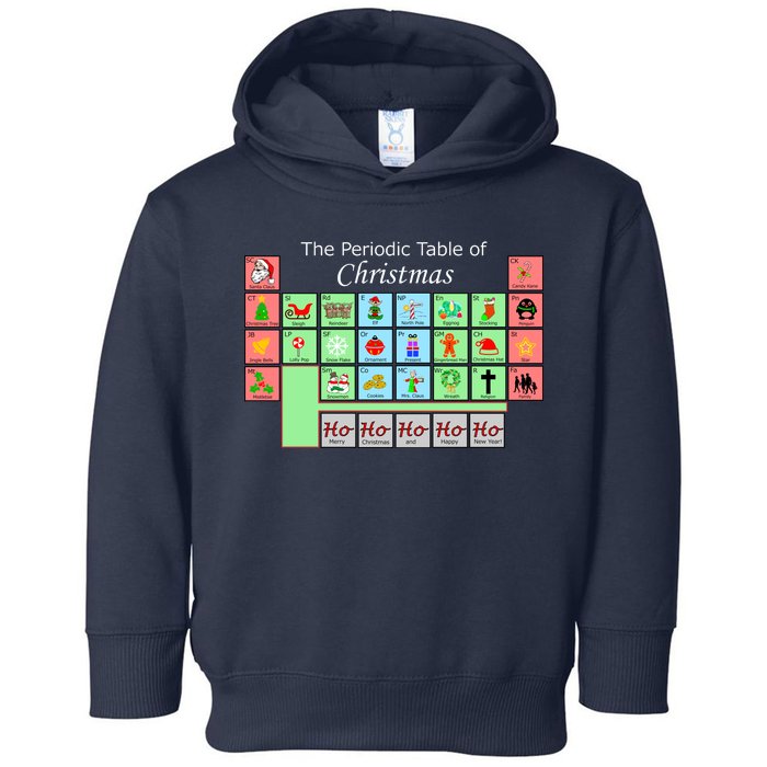 The Periodic Table Of Christmas Elements Toddler Hoodie