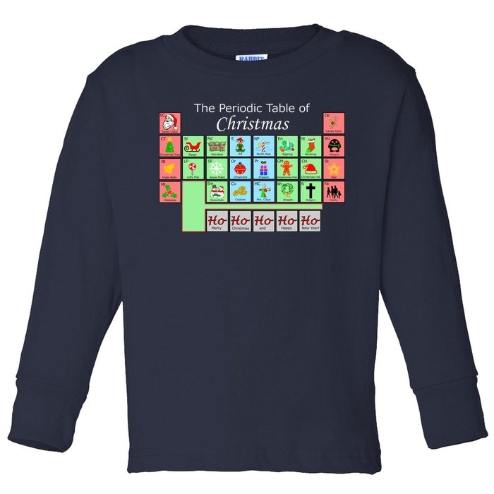 The Periodic Table Of Christmas Elements Toddler Long Sleeve Shirt