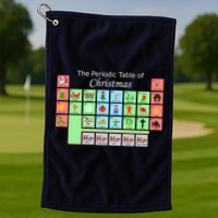The Periodic Table Of Christmas Elements Golf Towel