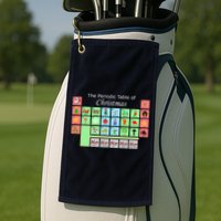 The Periodic Table Of Christmas Elements Golf Towel