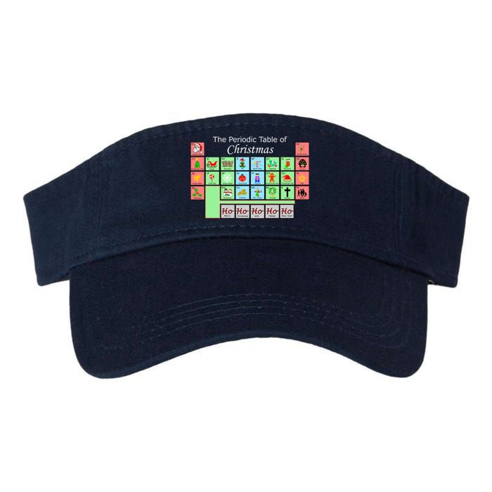 The Periodic Table Of Christmas Elements Valucap Bio-Washed Visor