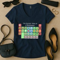 The Periodic Table Of Christmas Elements Women's V-Neck T-Shirt