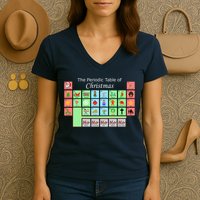 The Periodic Table Of Christmas Elements Women's V-Neck T-Shirt