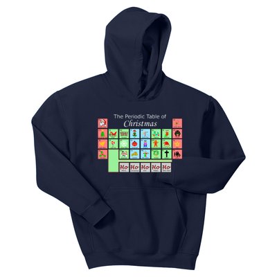 The Periodic Table Of Christmas Elements Kids Hoodie