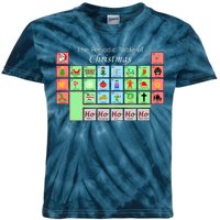 The Periodic Table Of Christmas Elements Kids Tie-Dye T-Shirt