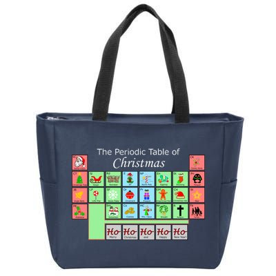 The Periodic Table Of Christmas Elements Zip Tote Bag