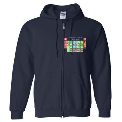 The Periodic Table Of Christmas Elements Full Zip Hoodie