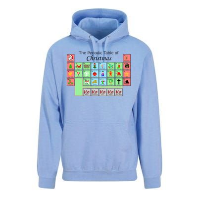 The Periodic Table Of Christmas Elements Unisex Surf Hoodie