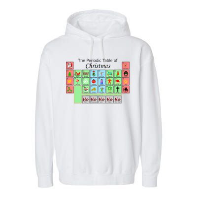 The Periodic Table Of Christmas Elements Garment-Dyed Fleece Hoodie