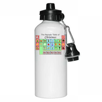 The Periodic Table Of Christmas Elements Aluminum Water Bottle