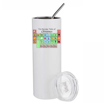 The Periodic Table Of Christmas Elements Stainless Steel Tumbler