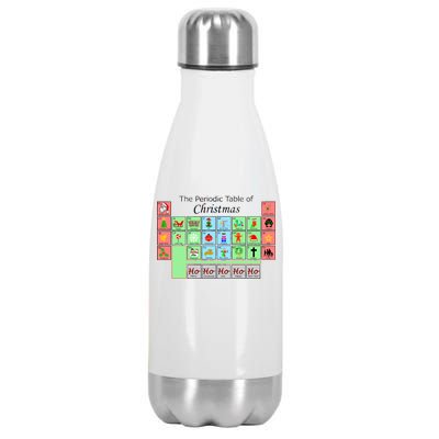 The Periodic Table Of Christmas Elements Stainless Steel Insulated Water Bottle