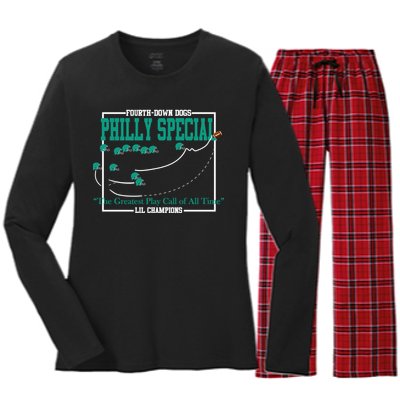 The Philly Special Greatest Play Call of All Time Philadelphia Women's Long Sleeve Flannel Pajama Set 