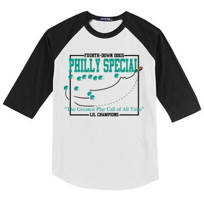 The Philly Special Greatest Play Call of All Time Philadelphia Kids Colorblock Raglan Jersey