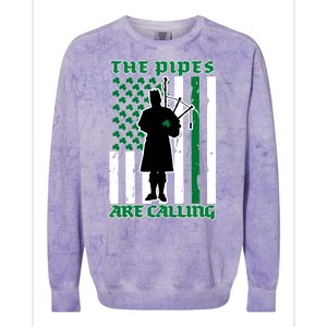 The Piped Are Call St Pattys Day Irish Flag Colorblast Crewneck Sweatshirt