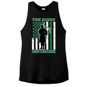 The Piped Are Call St Pattys Day Irish Flag Ladies PosiCharge Tri-Blend Wicking Tank